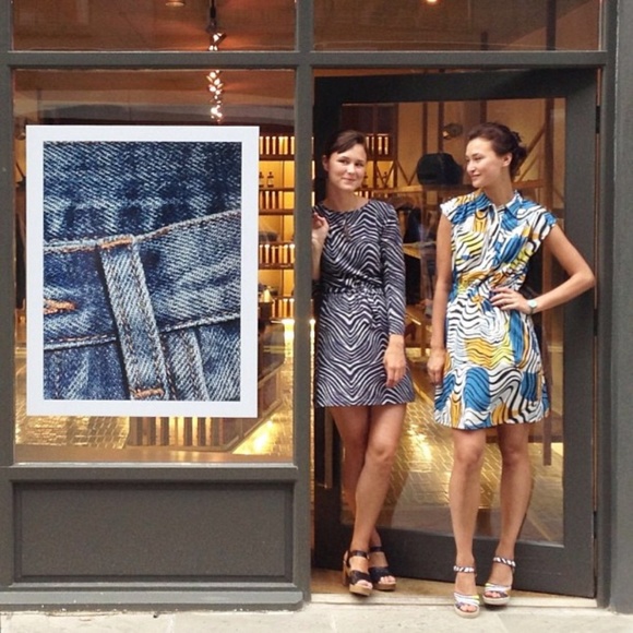 A.P.C. Dresses & Skirts - A.P.C. Long Sleeve Animal Print Fitted Dress M